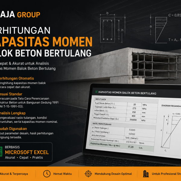 ANALISIS STRUKTUR BALOK TULANGAN TUNGGAL (AS) dan KAPASITAS MOMEN